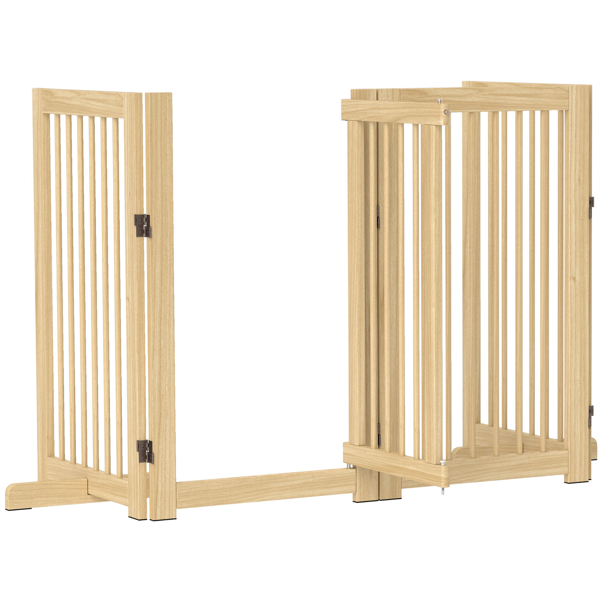 Koeravärav uksega 220 x 91 cm pruun
