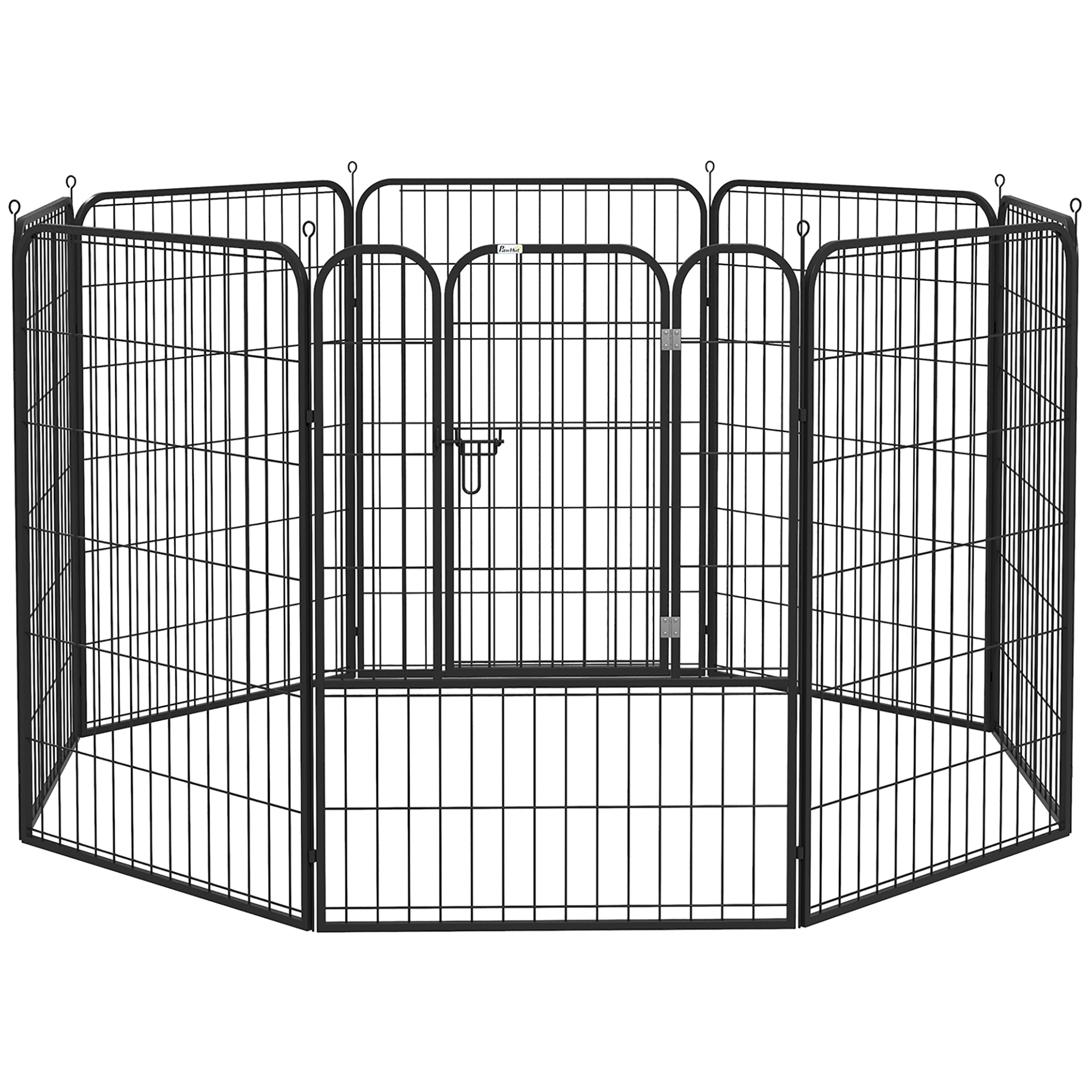 Metallist koera aedik 79x100cm must