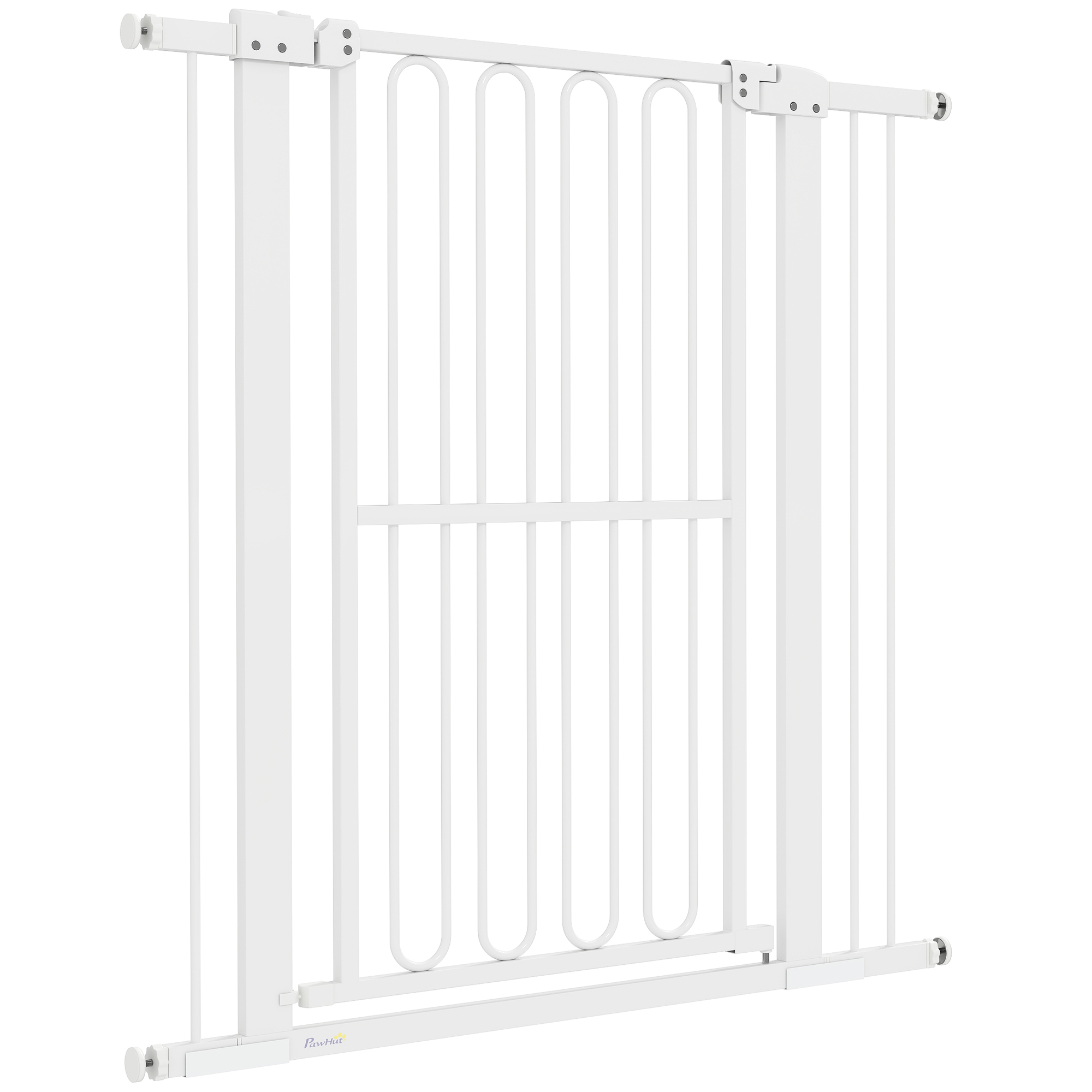 Turvavärav koertele 76 104 cm valge