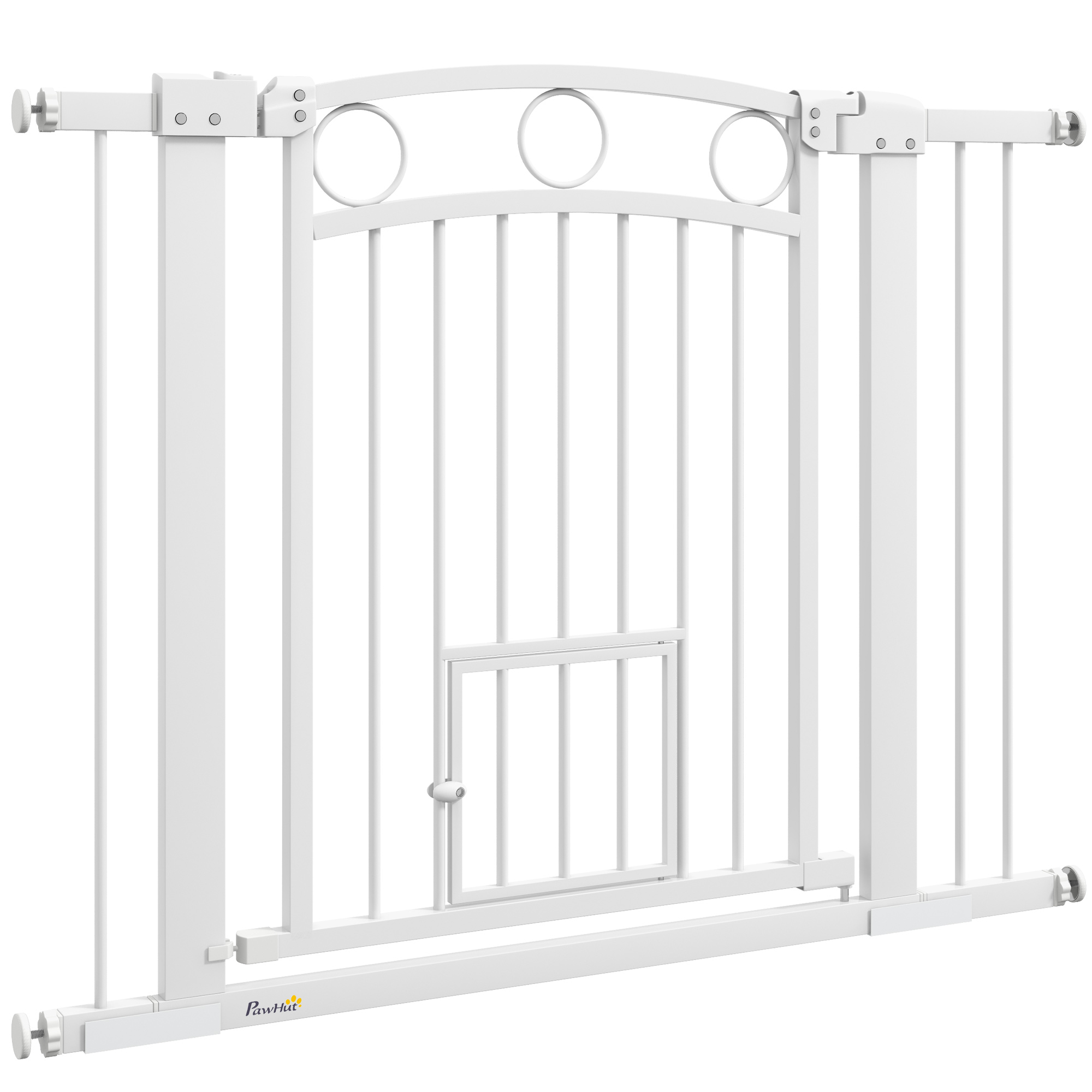 Lemmiklooma värav 76 kuni 104 cm valge